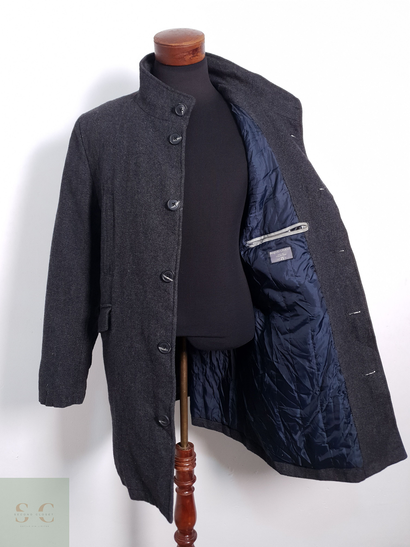 Chaqueton Angelo Litrico Lana Gris Talla XL 6