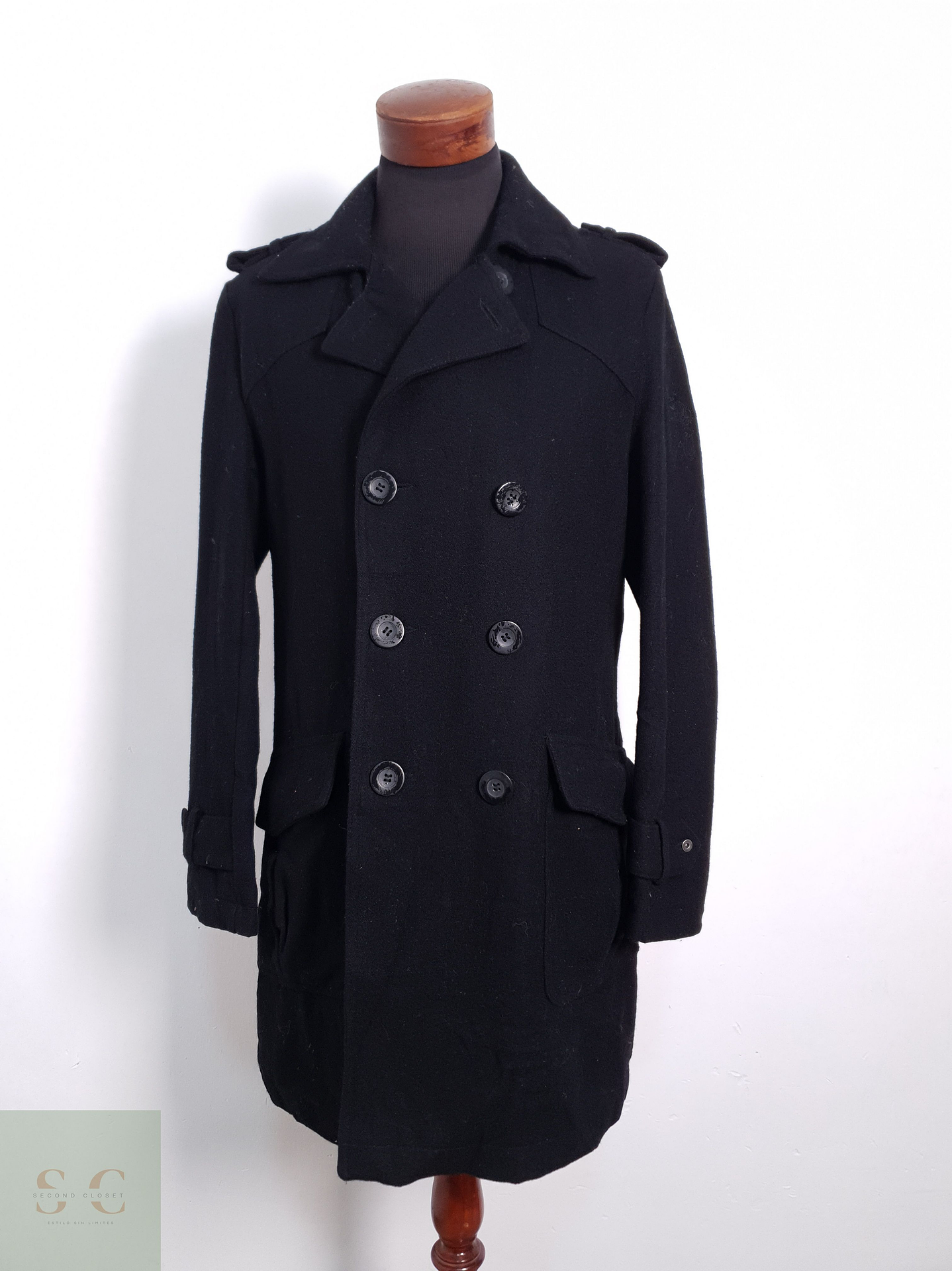 Abrigo Marinero Hombre S&D Negro Talla SM 2