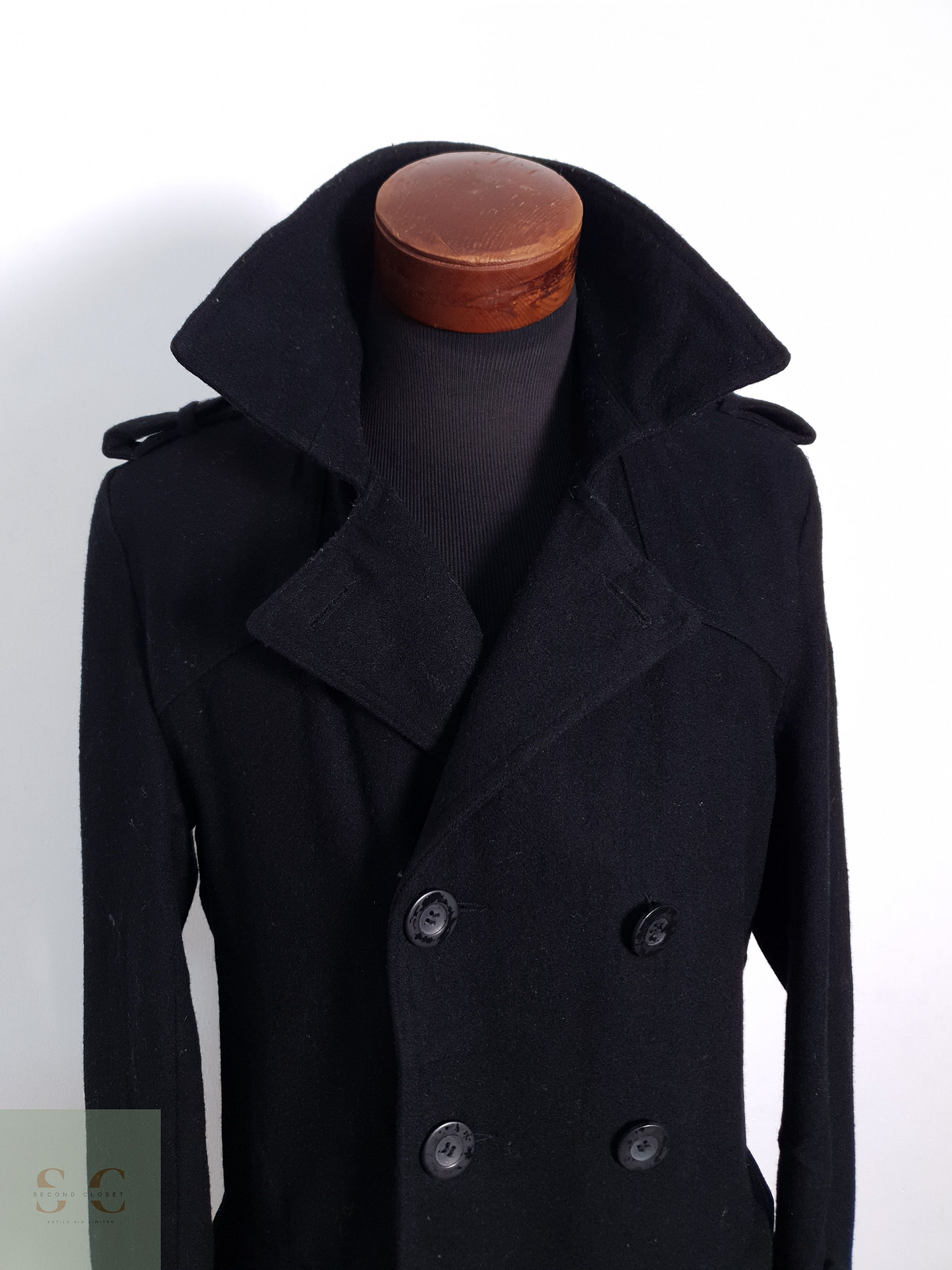 Abrigo Marinero Hombre S&D Negro Talla SM 3