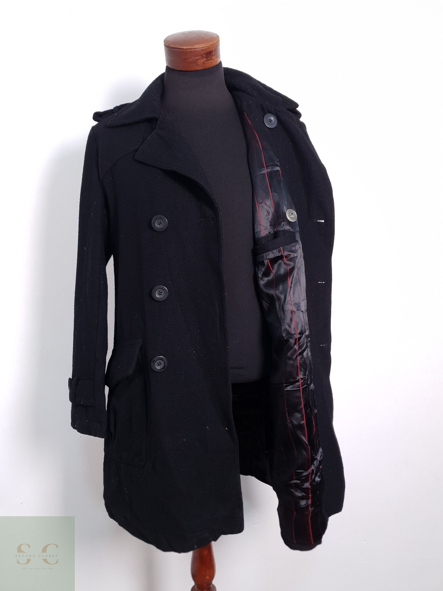 Abrigo Marinero Hombre S&D Negro Talla SM 5