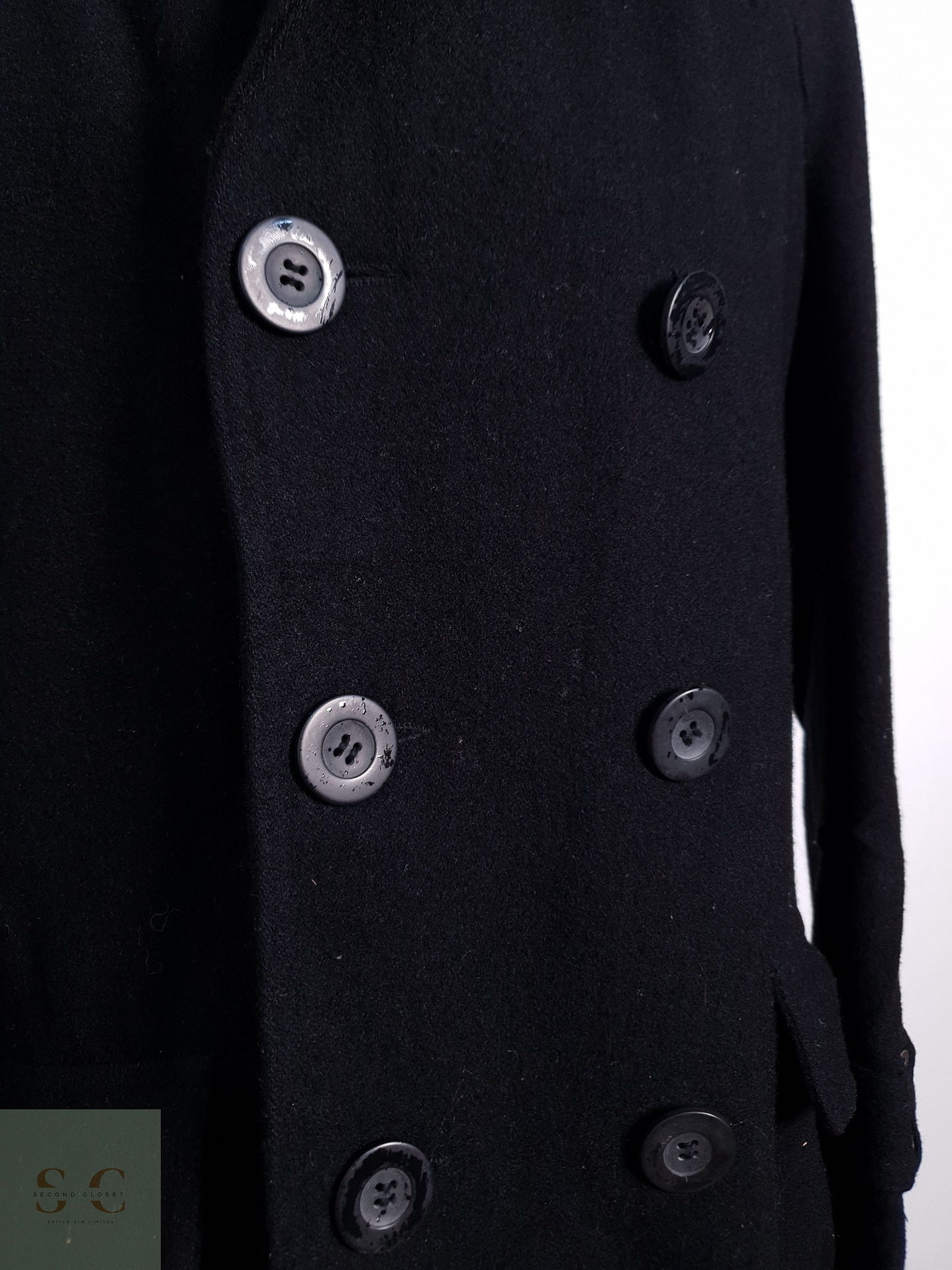 Abrigo Marinero Hombre S&D Negro Talla SM 7