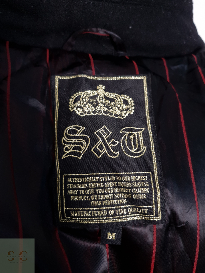 Abrigo Marinero Hombre S&D Negro Talla SM 8