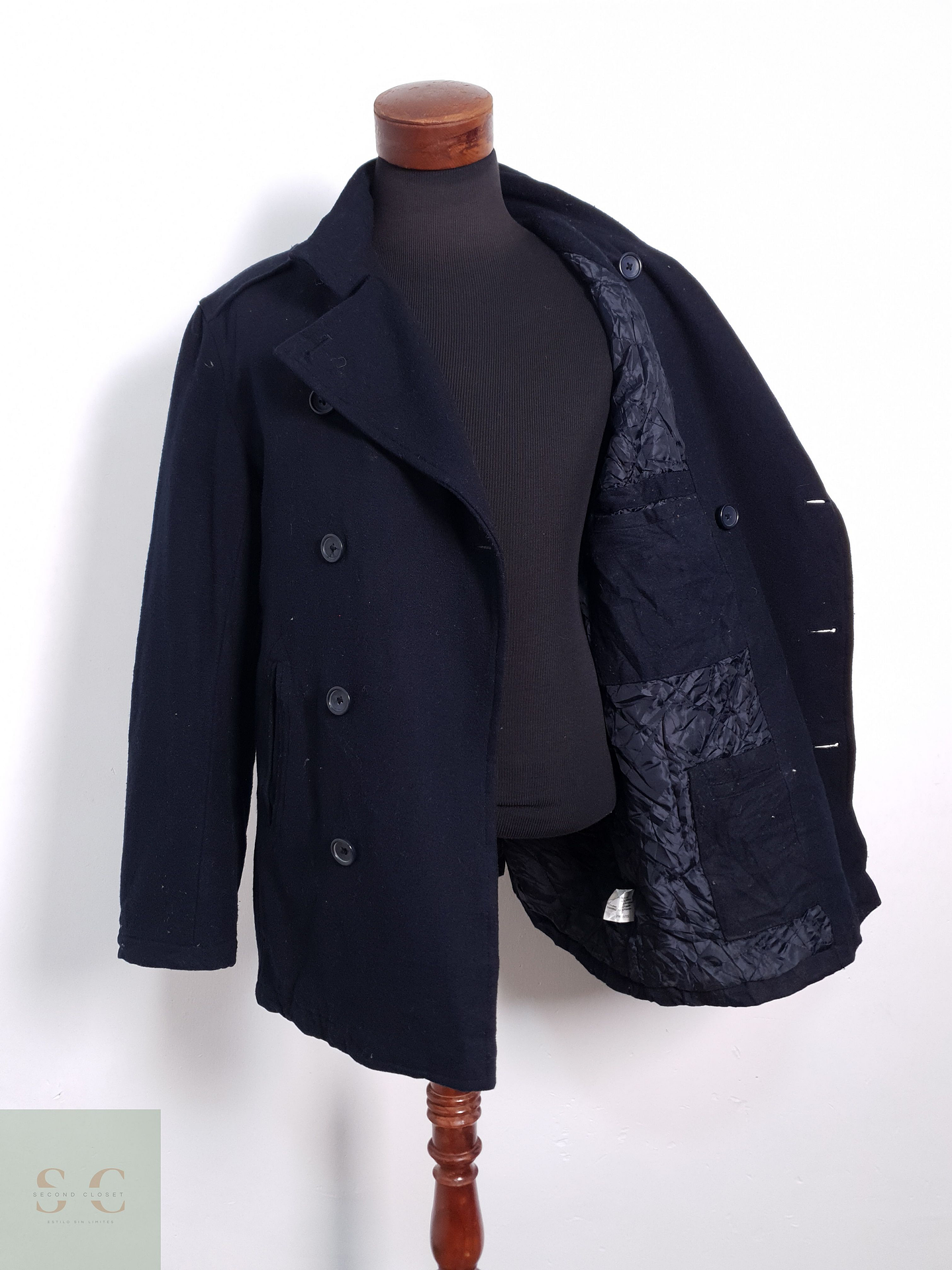 Abrigo Hombre Camargue Lana Gris Claro Talla XXL 4