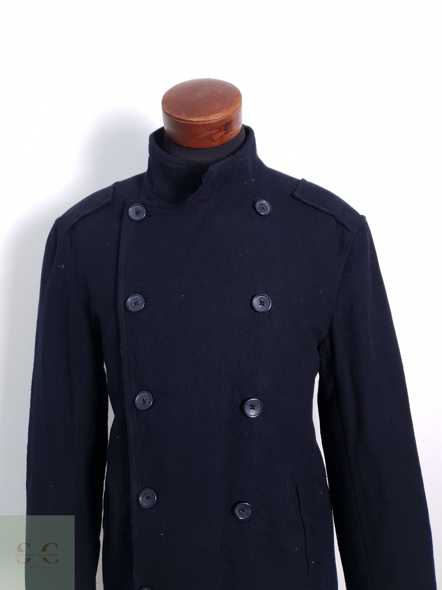 Abrigo Hombre Camargue Lana Gris Claro Talla XXL 5