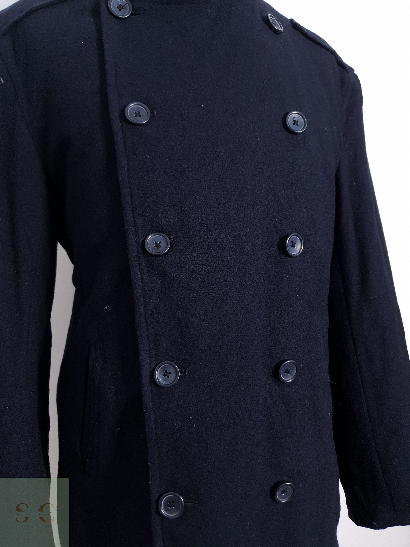 Abrigo Hombre Camargue Lana Gris Claro Talla XXL 6