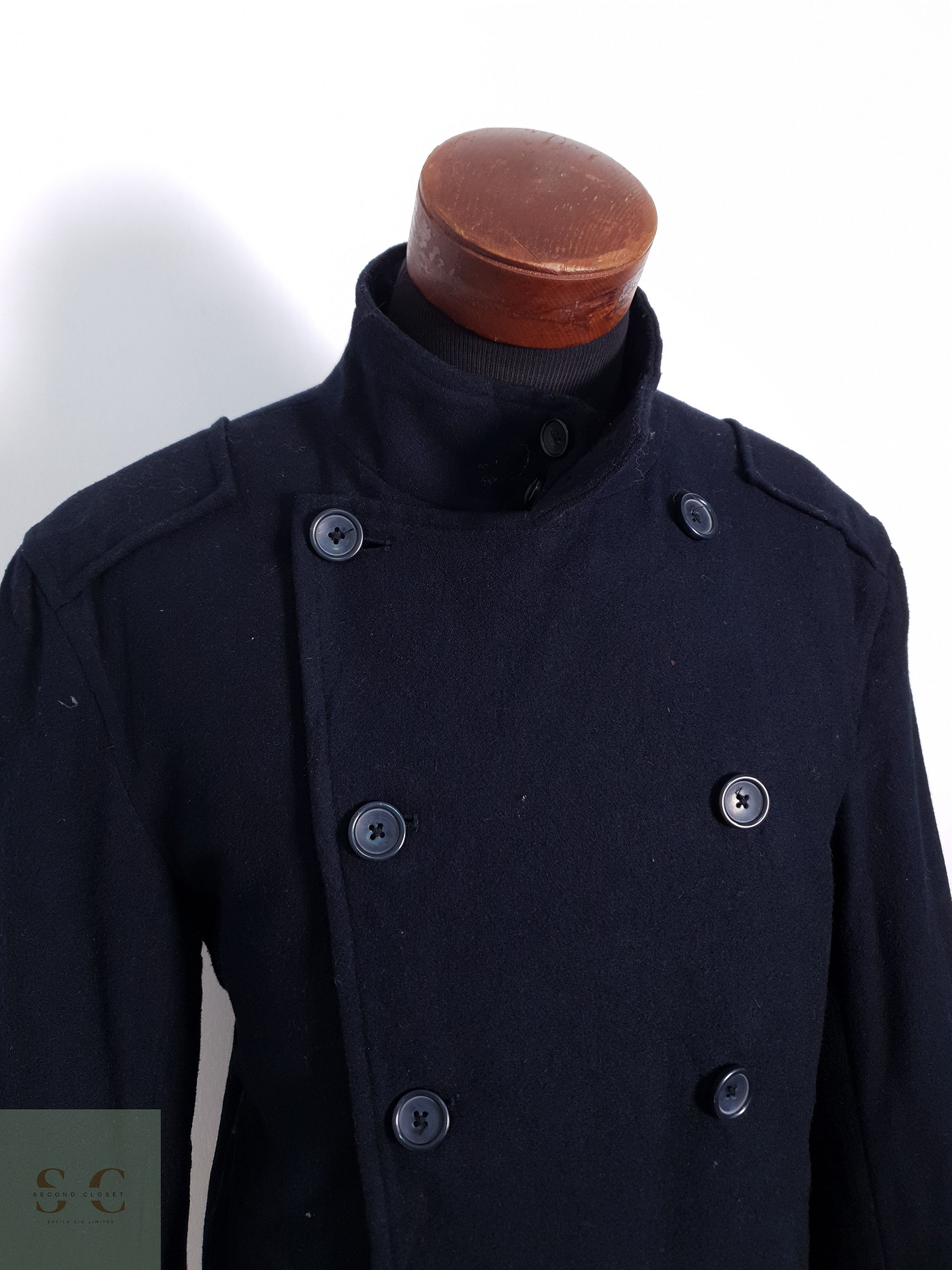 Abrigo Hombre Camargue Lana Gris Claro Talla XXL 7