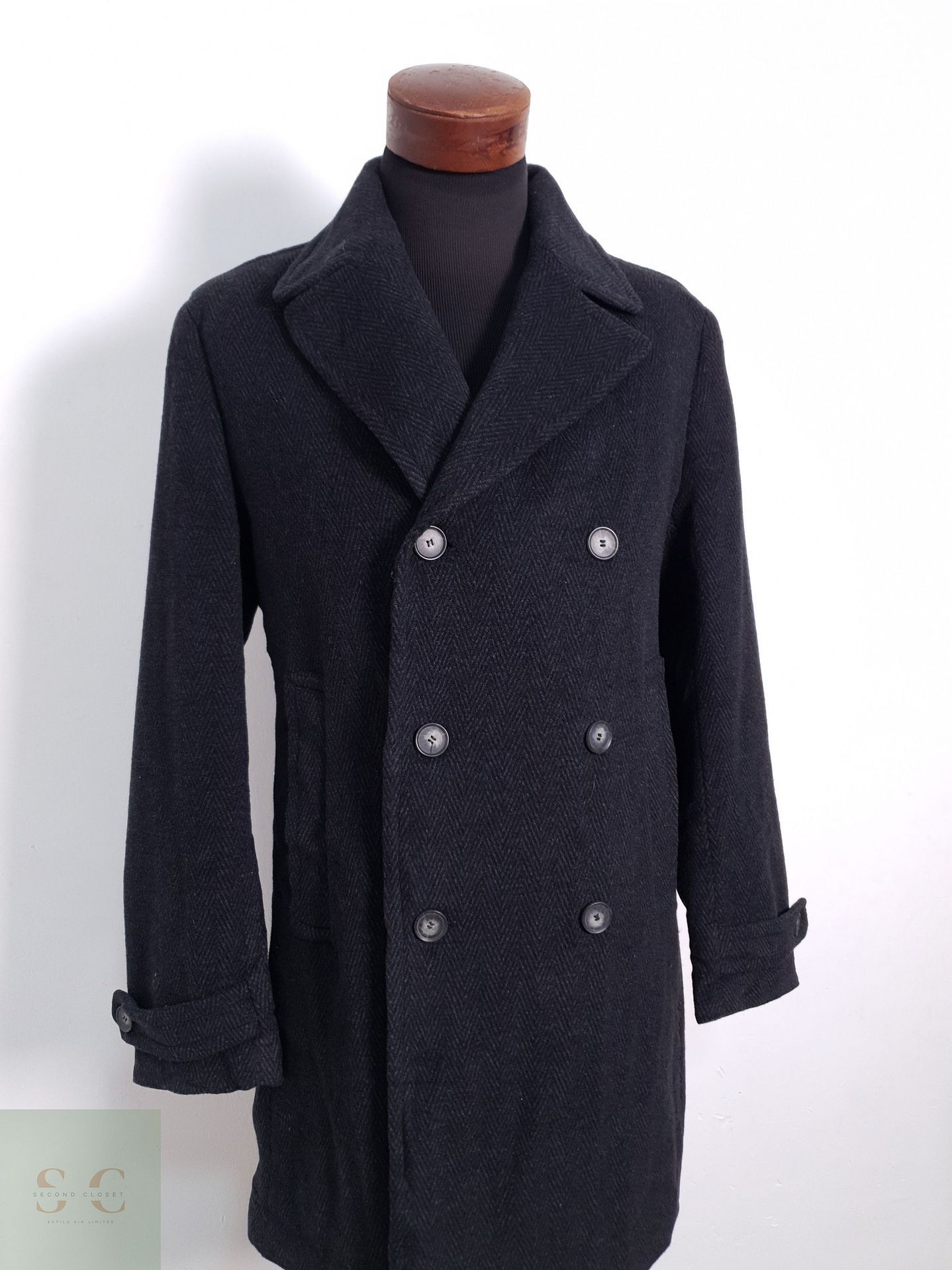 Abrigo Marinero Canda Lana Plomo Talla L 3