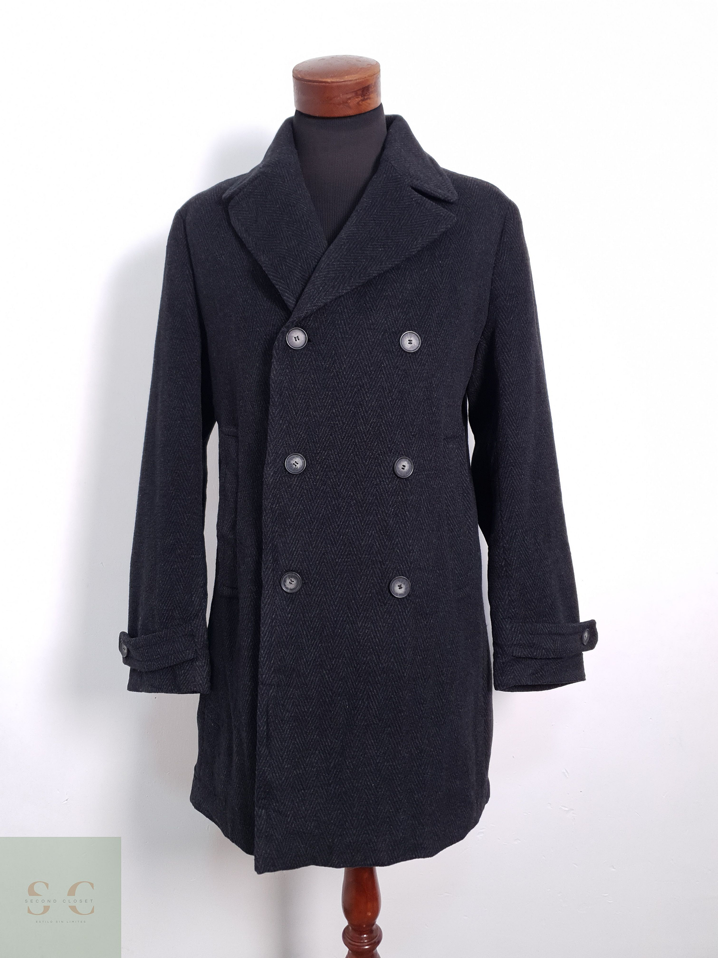 Abrigo Marinero Canda Lana Plomo Talla L 1