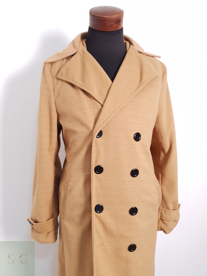 Abrigo Hombre Vintage Camel Talla L 2