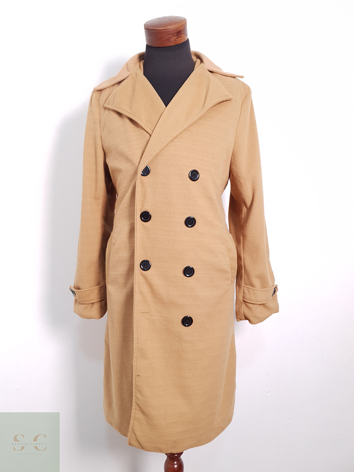 Abrigo Hombre Vintage Camel Talla L 1