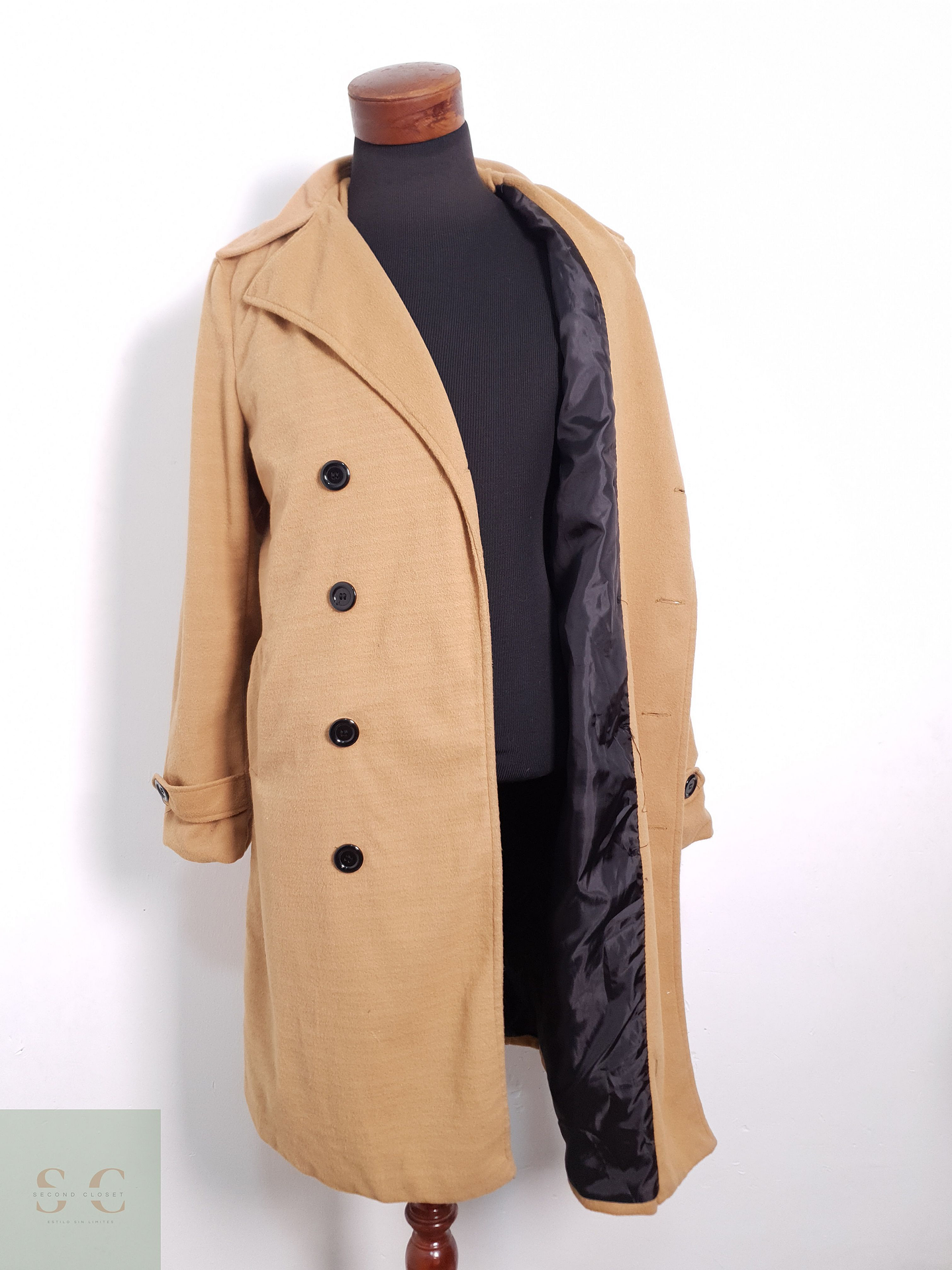 Abrigo Hombre Vintage Camel Talla L 4