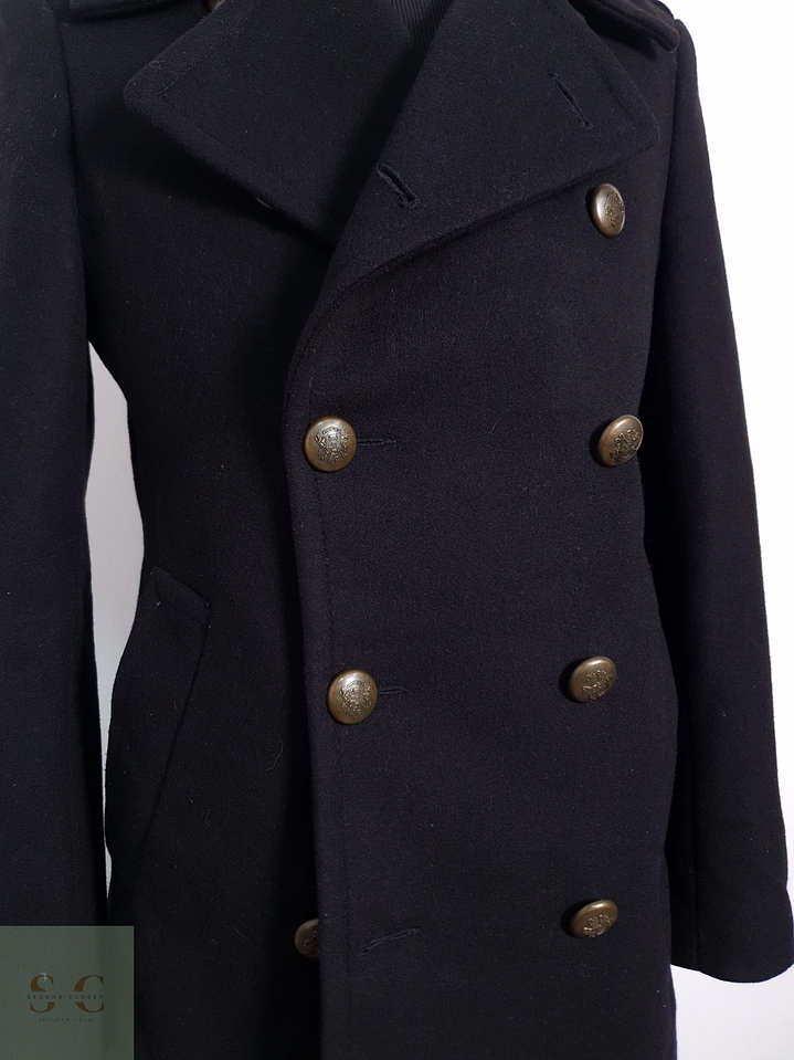 Abrigo Hombre Zara Man 80% lana Negro Talla S 4