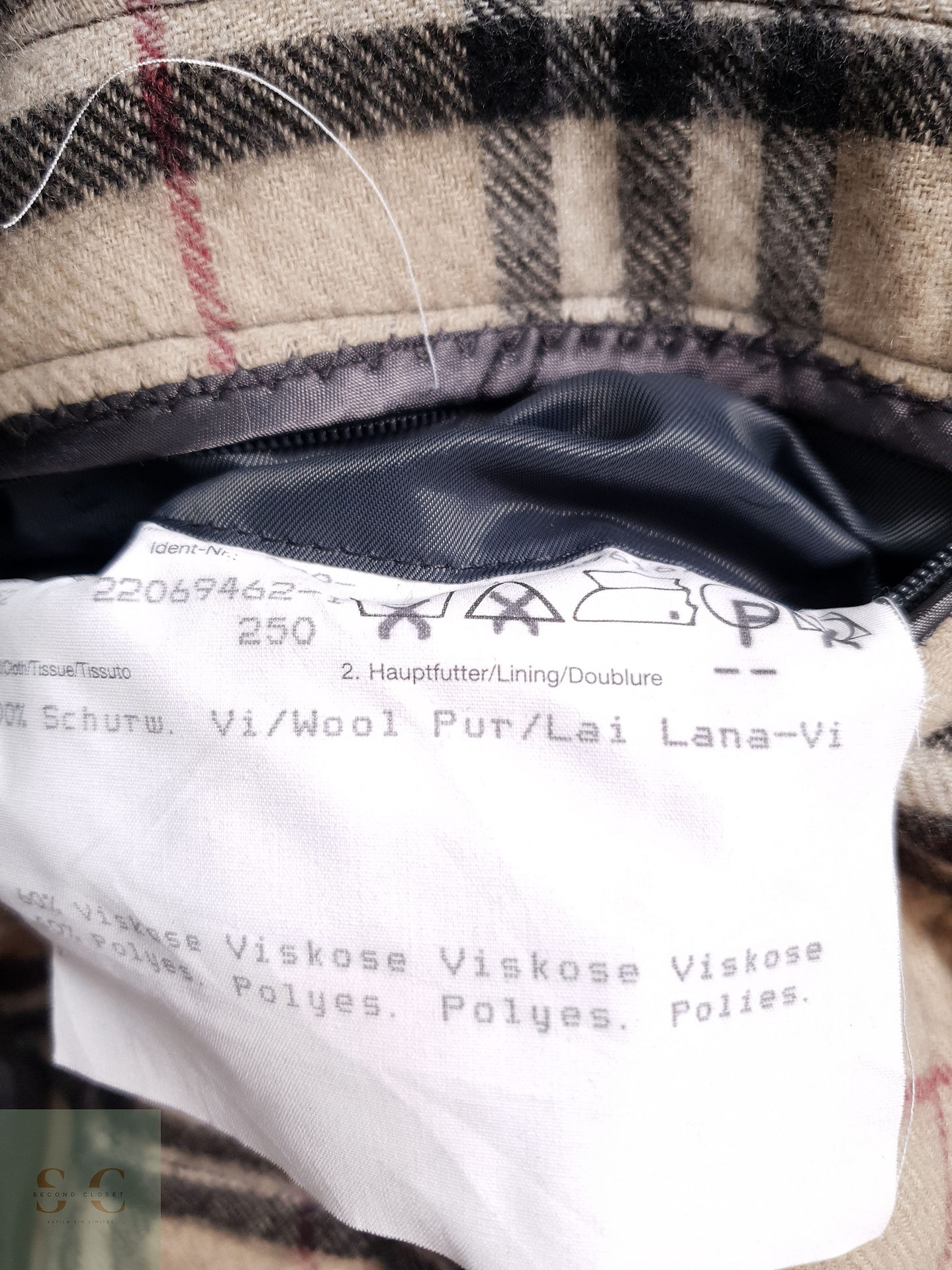 Abrigo Hombre Burberry 100% lana virgen Gris Talla LXL 2