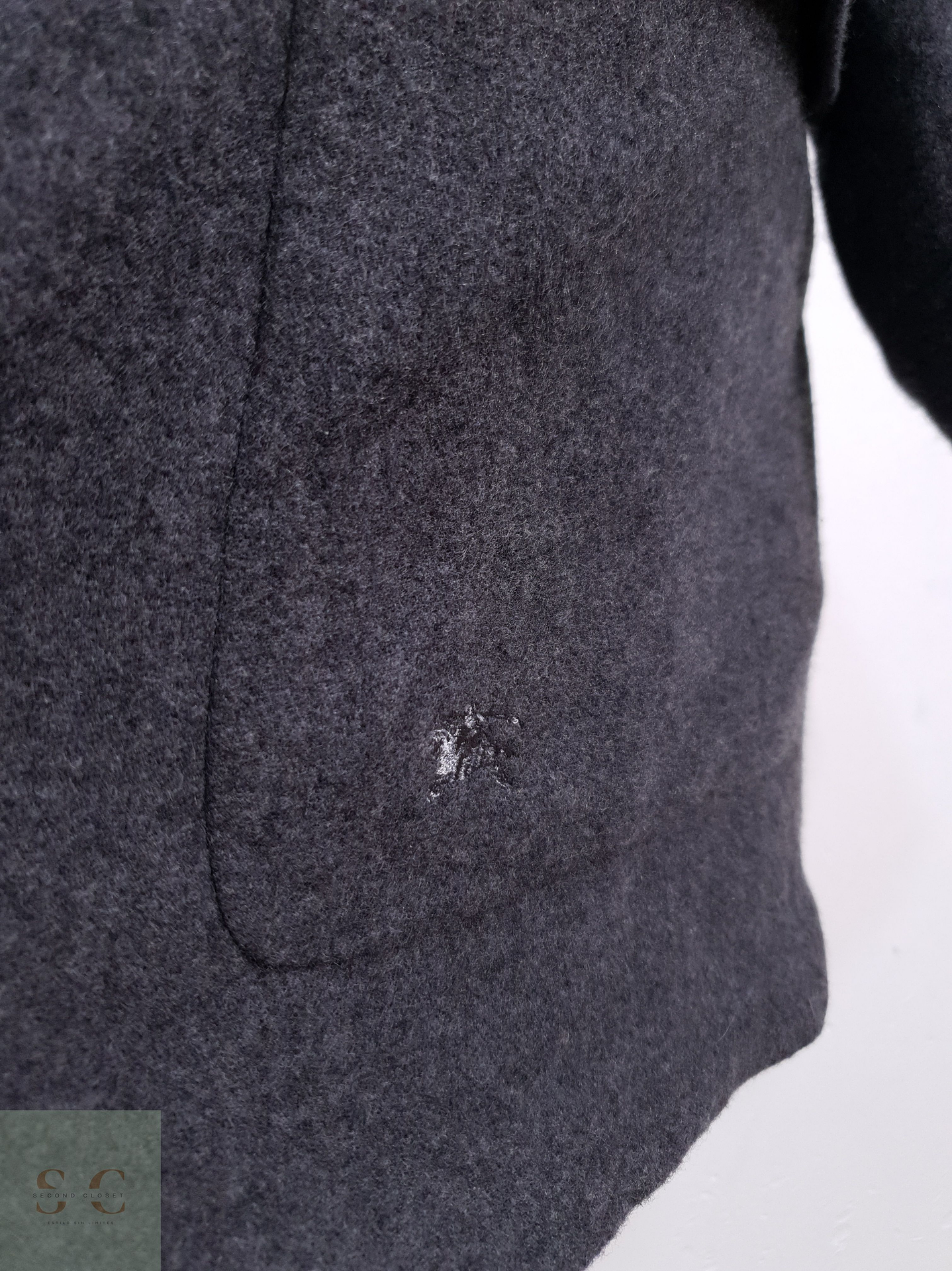 Abrigo Hombre Burberry 100% lana virgen Gris Talla LXL 11