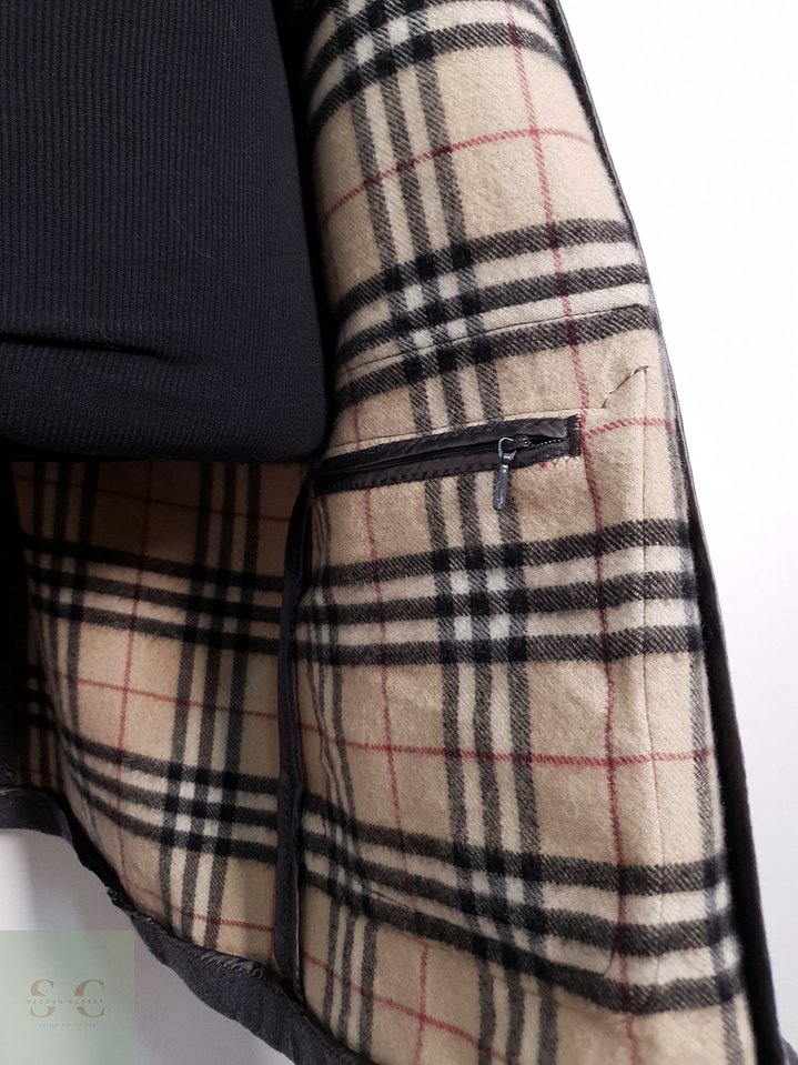 Abrigo Hombre Burberry 100% lana virgen Gris Talla LXL 20