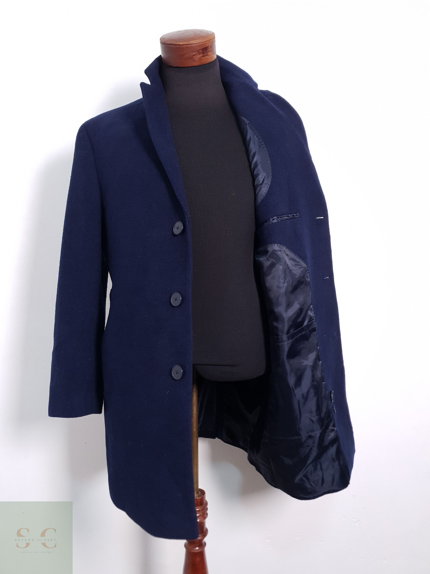 Abrigo Hombre Calvin Klein Azul Oscuro Talla ML 4