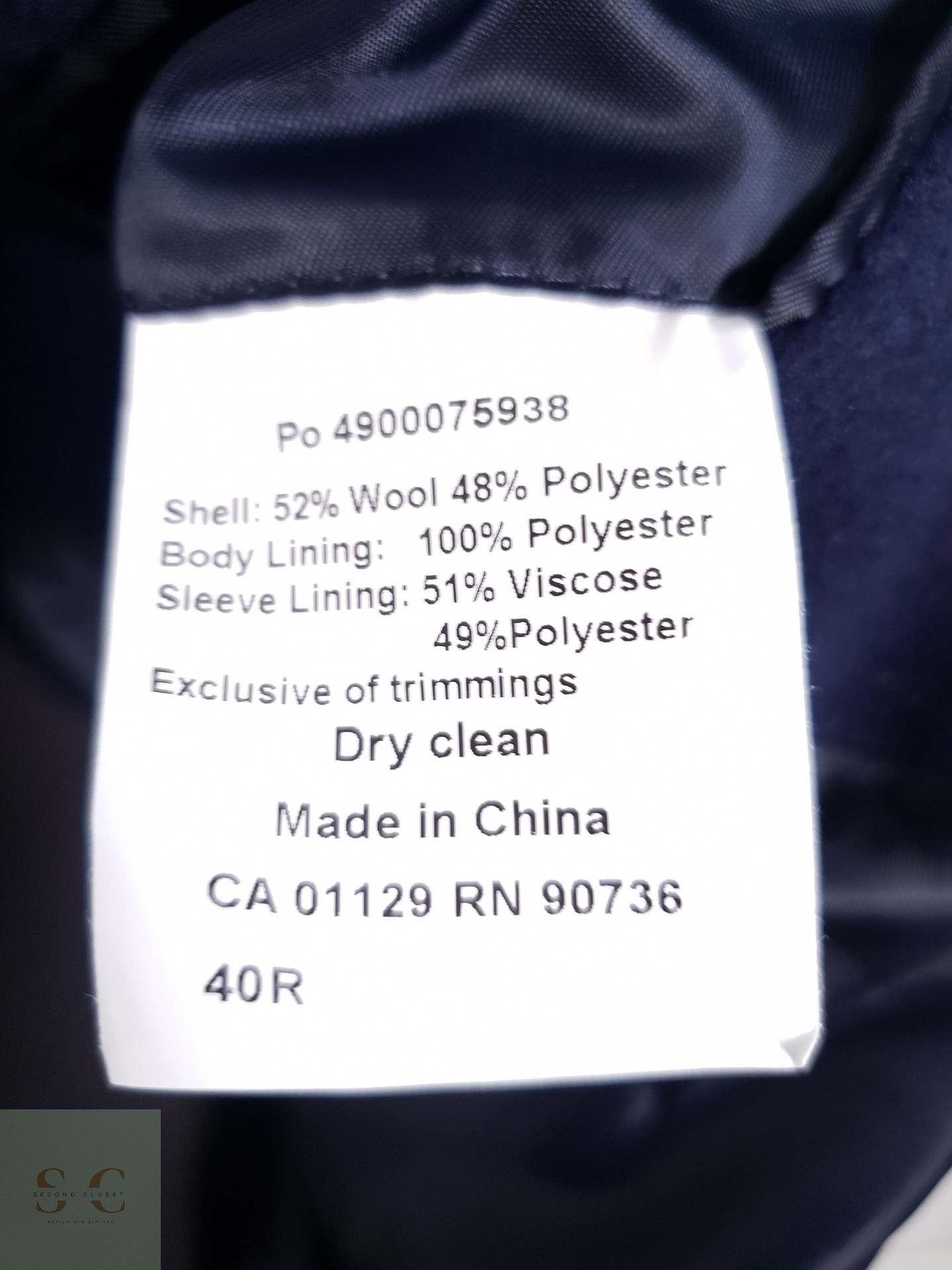 Abrigo Hombre Calvin Klein Azul Oscuro Talla ML 7