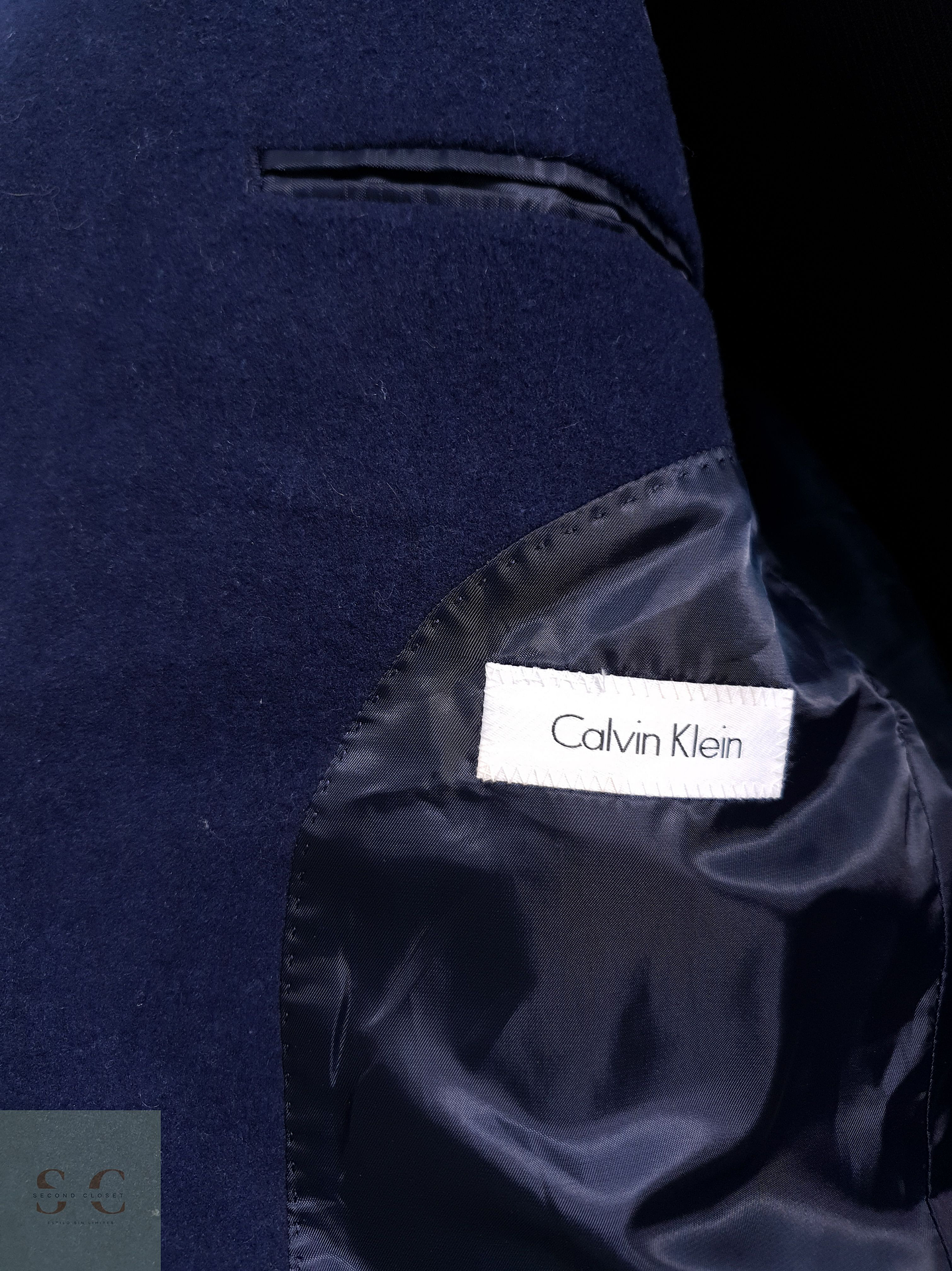 Abrigo Hombre Calvin Klein Azul Oscuro Talla ML 8