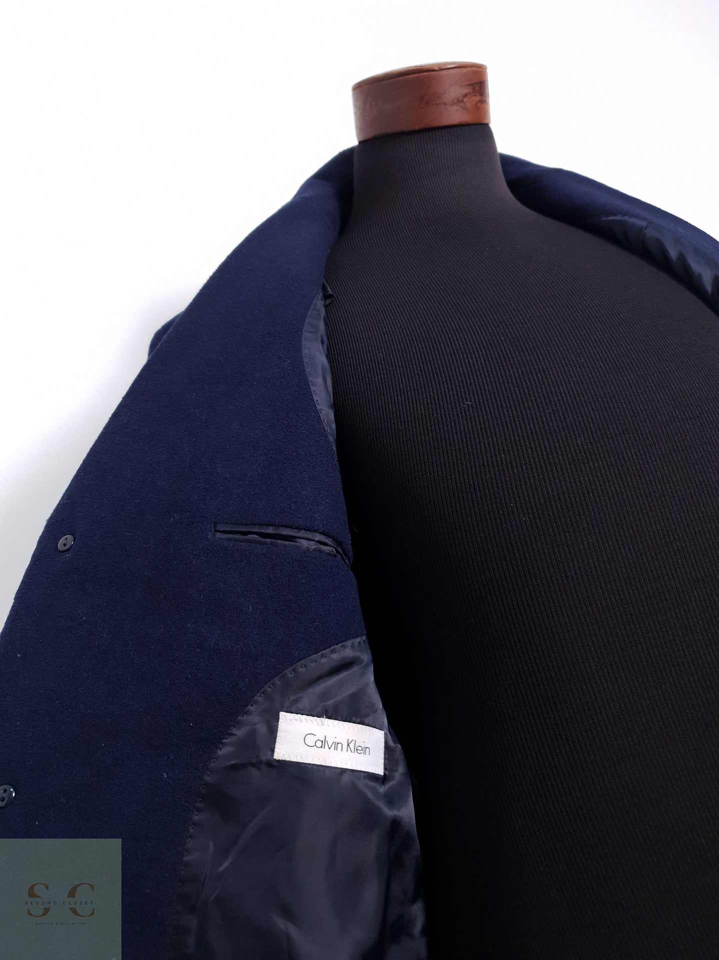 Abrigo Hombre Calvin Klein Azul Oscuro Talla ML 9