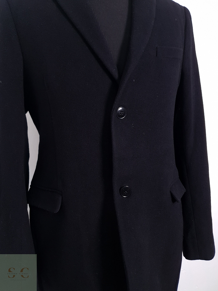 Abrigo Hombre Folk lana y cashmere Negro Talla M 5