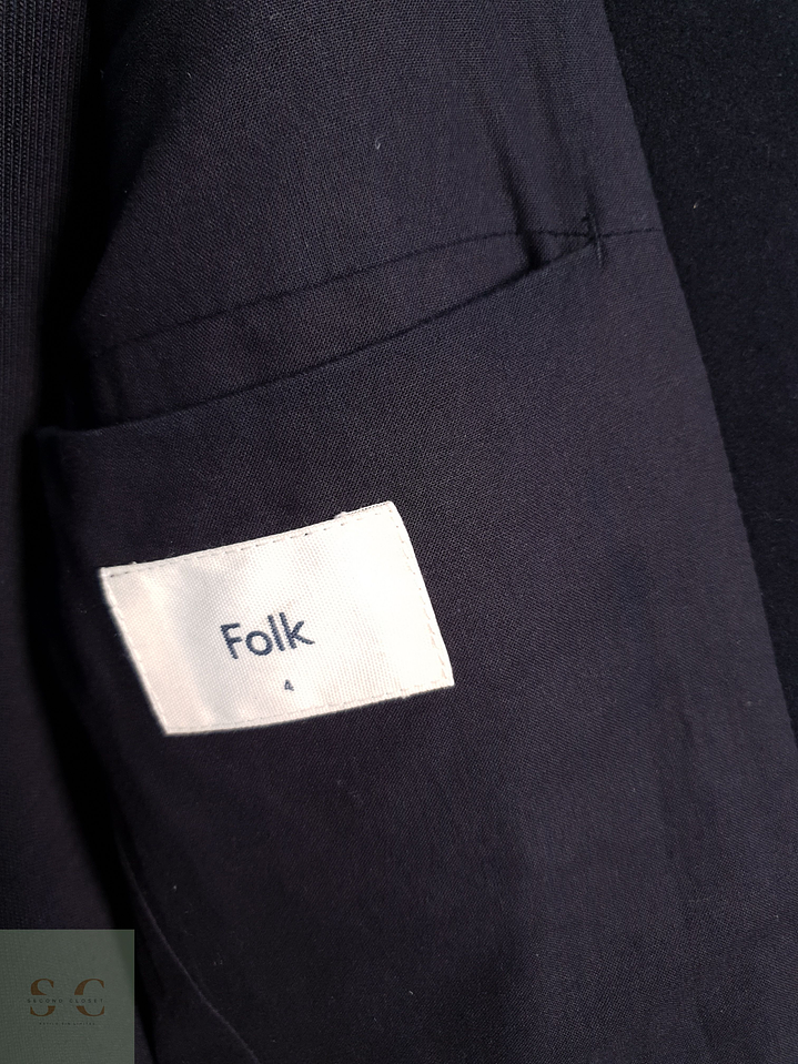 Abrigo Hombre Folk lana y cashmere Negro Talla M 6