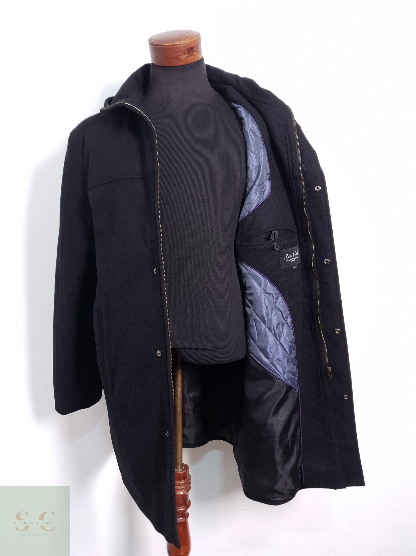 Chaqueton Hombre Butler & Webb 60% lana Negro Talla XL 5