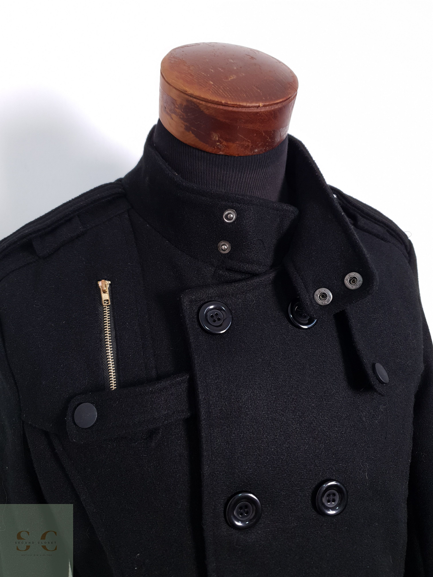 Abrigo Hombre Flex Supply Negro Talla SM 6