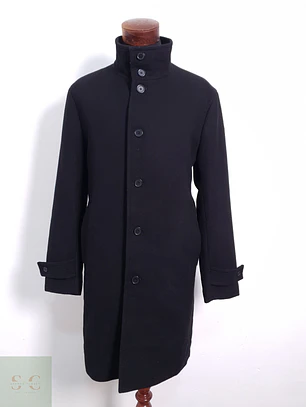 Abrigo Hombre Mango Negro Talla ML