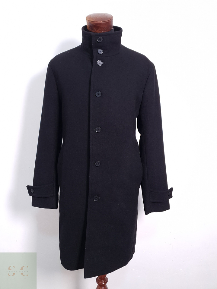 Abrigo Hombre Mango Negro Talla ML 1