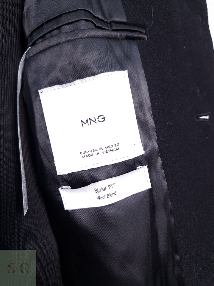 Abrigo Hombre Mango Negro Talla ML 7