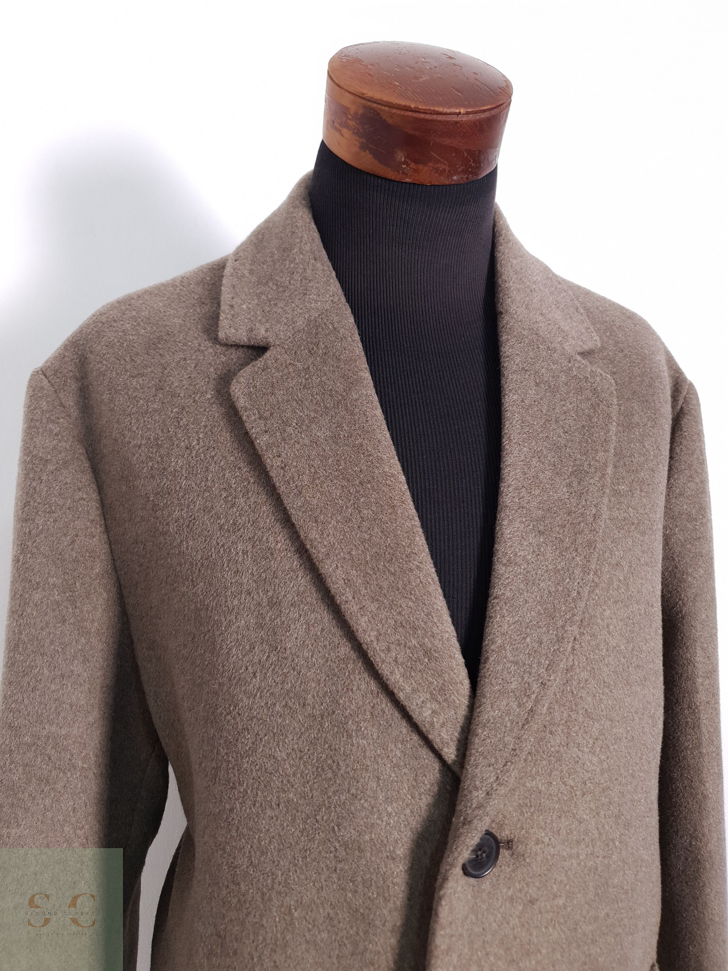 Abrigo Hombre H&M 70% lana Camel Talla XL 4