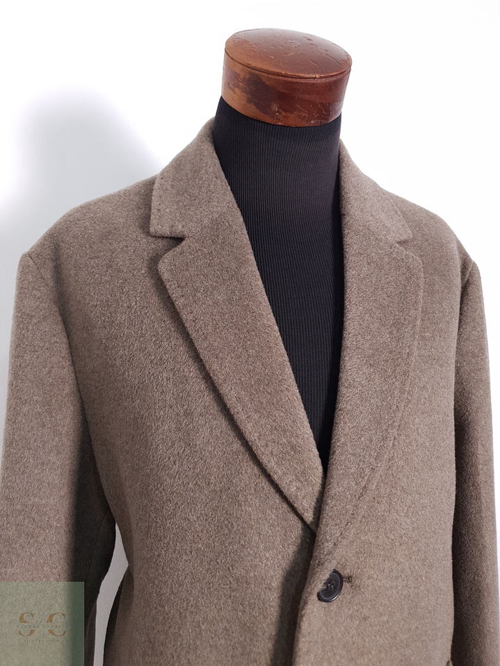 Abrigo Hombre H&M 70% lana Camel Talla XL 4