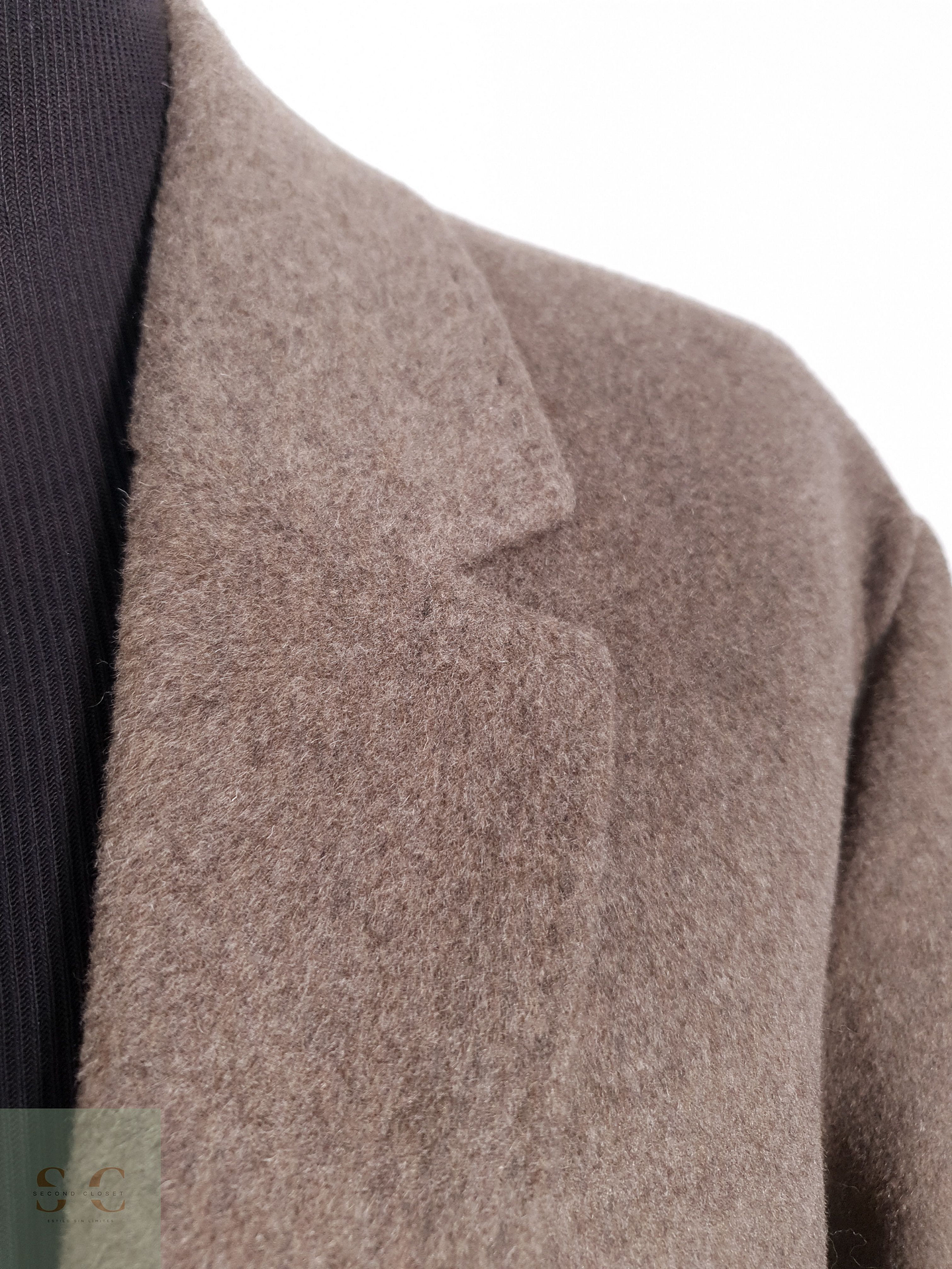 Abrigo Hombre H&M 70% lana Camel Talla XL 5