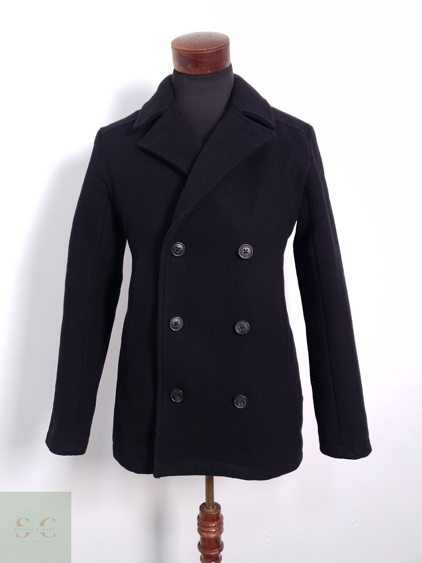 Abrigo Hombre Farah 80% lana Negro Talla SM 1