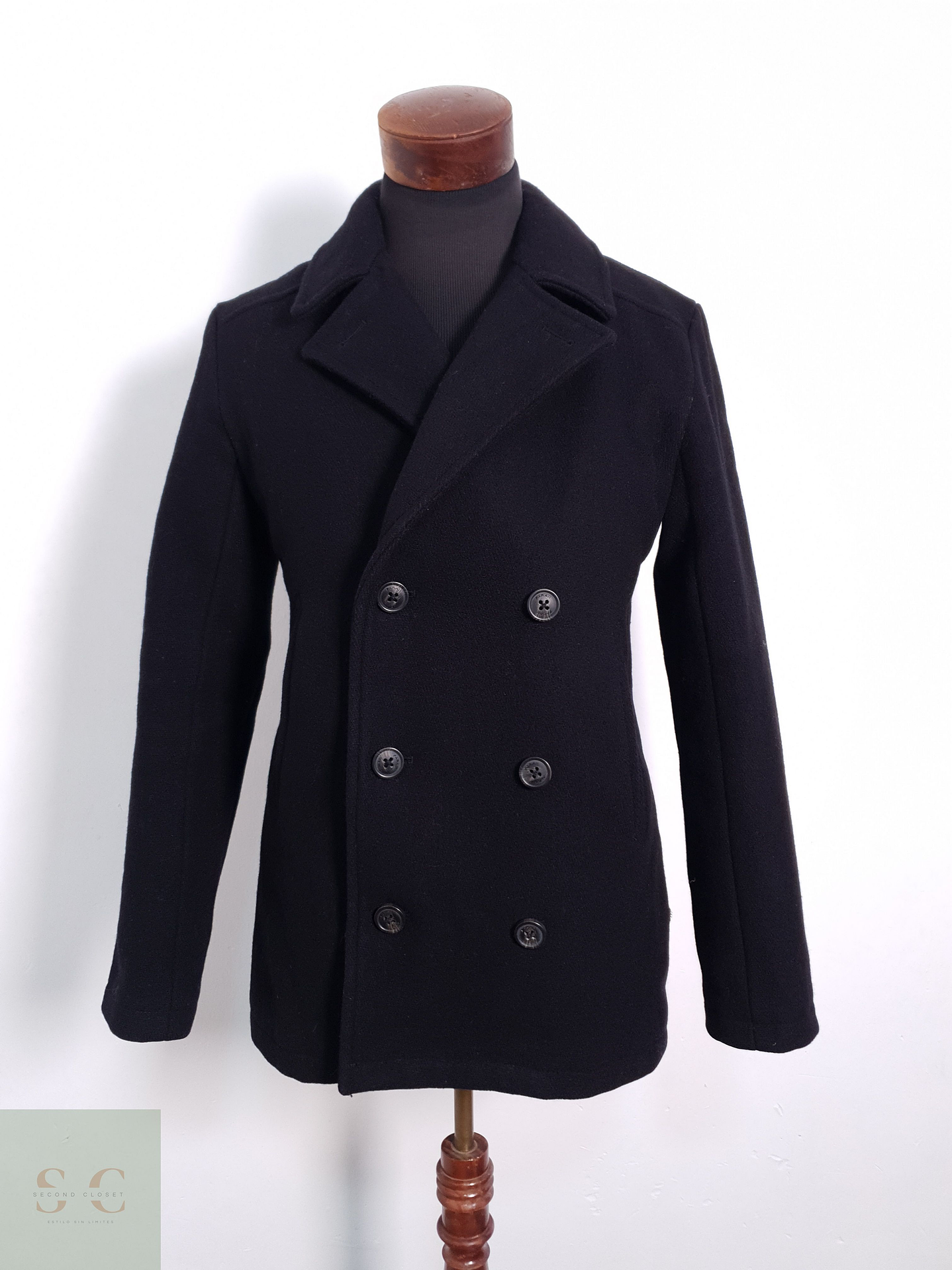 Abrigo Hombre Farah 80% lana Negro Talla SM 2