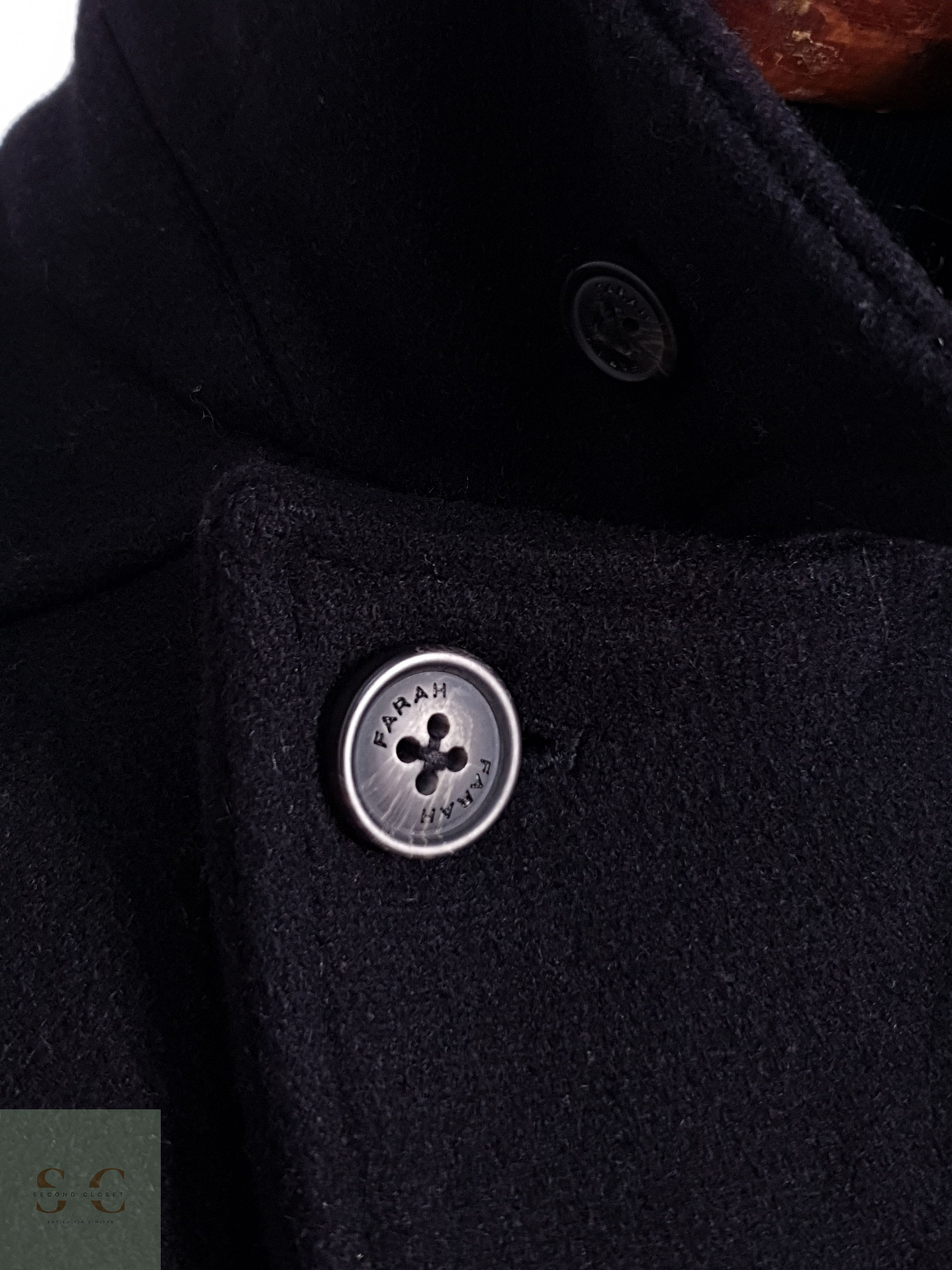 Abrigo Hombre Farah 80% lana Negro Talla SM 3