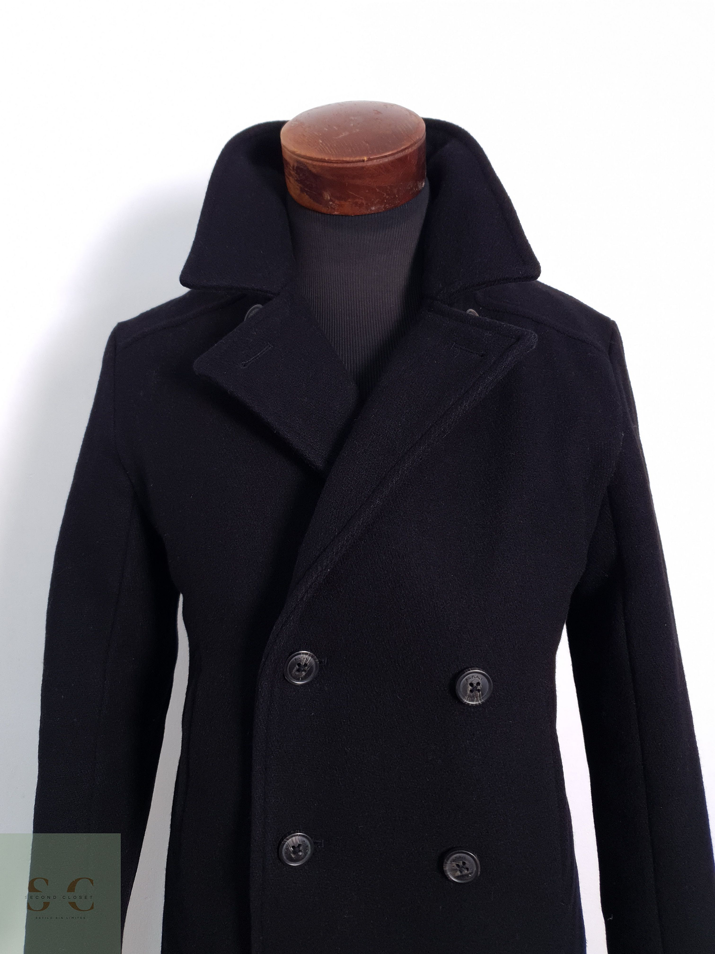 Abrigo Hombre Farah 80% lana Negro Talla SM 4