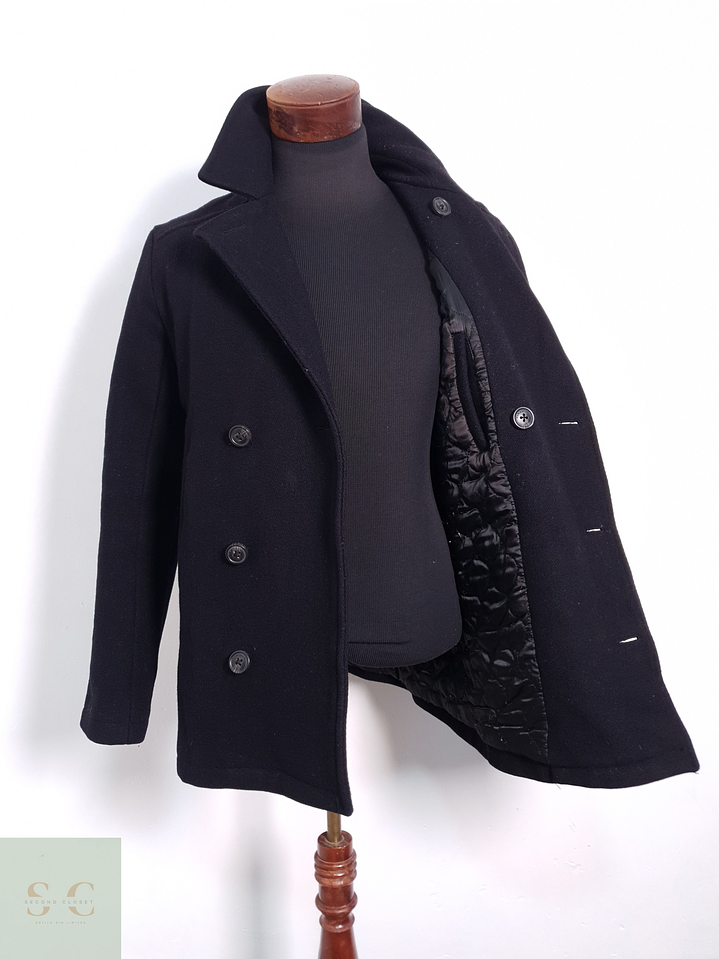 Abrigo Hombre Farah 80% lana Negro Talla SM 6