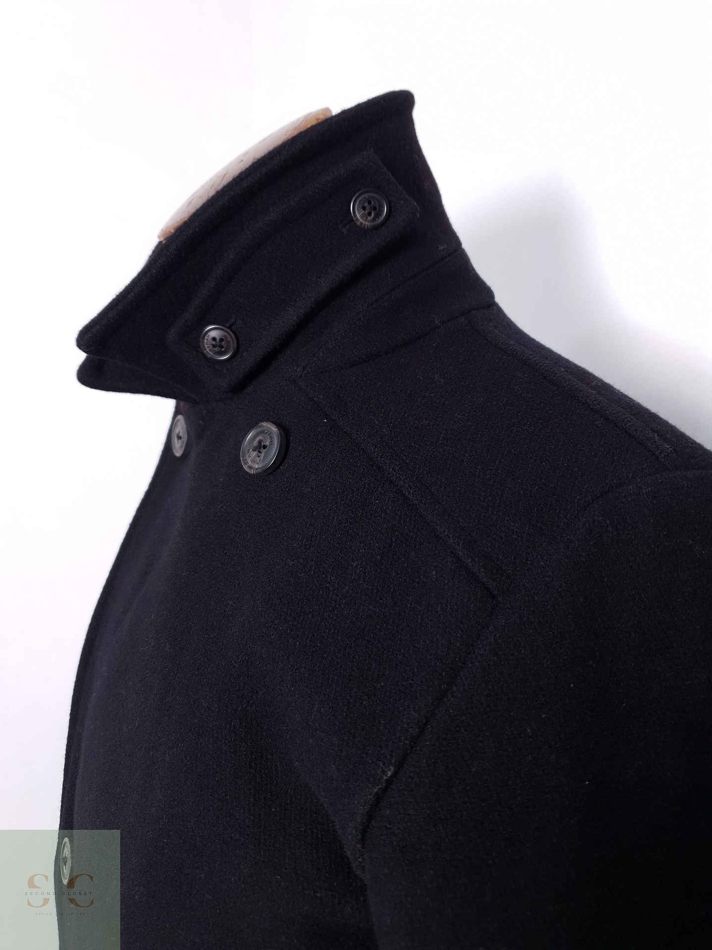 Abrigo Hombre Farah 80% lana Negro Talla SM 7