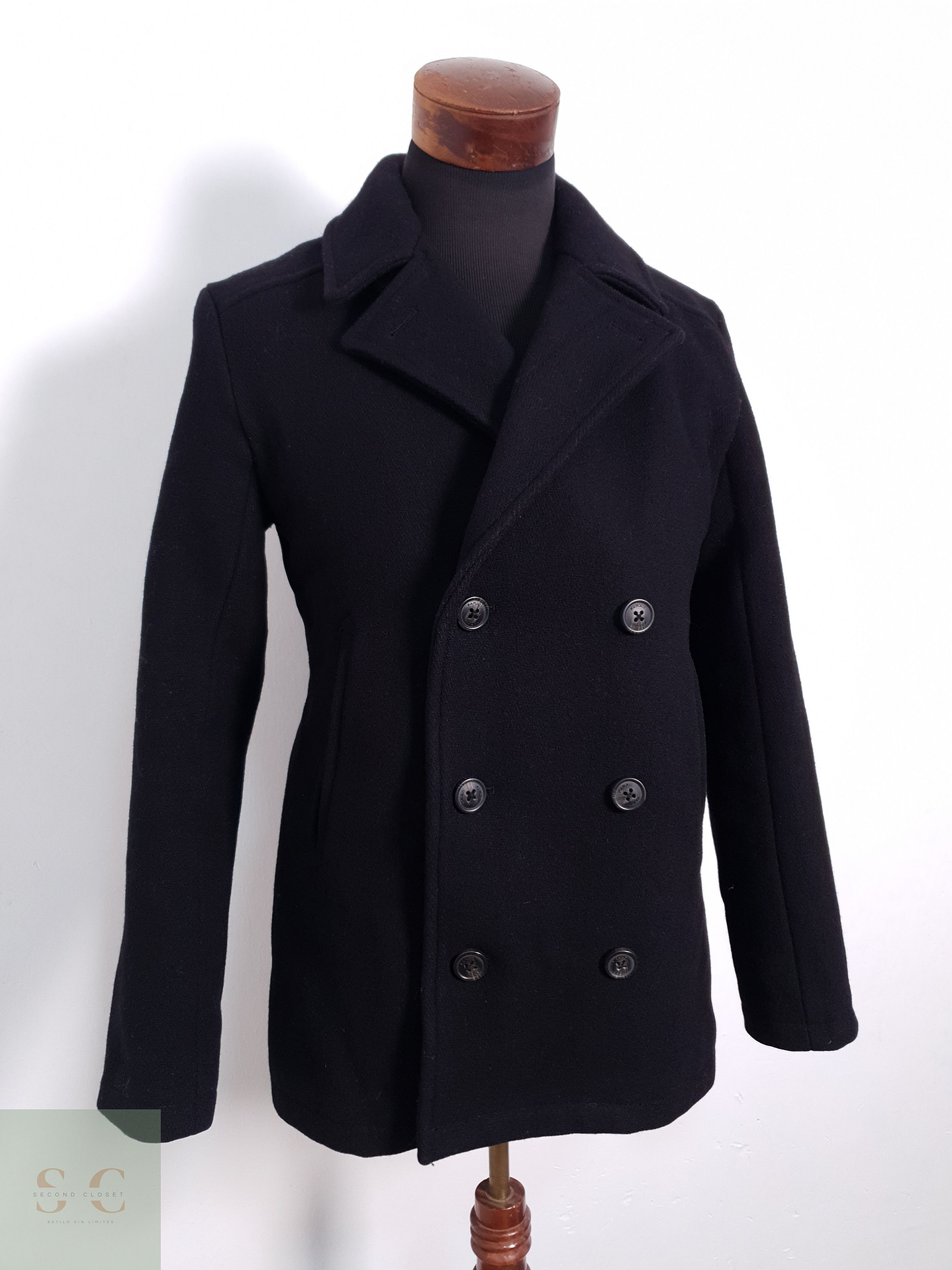 Abrigo Hombre Farah 80% lana Negro Talla SM 8