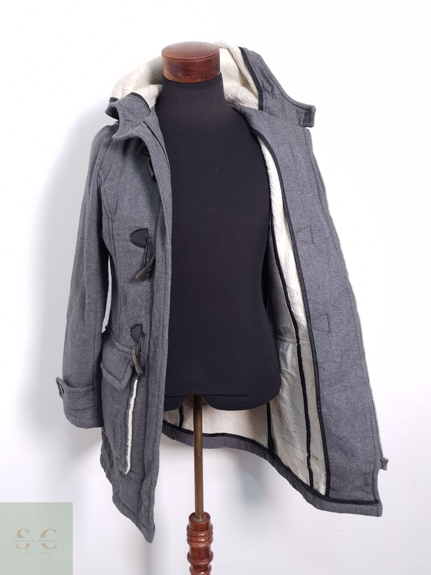 Montgomery Hombre Vintage Gris Talla M 2