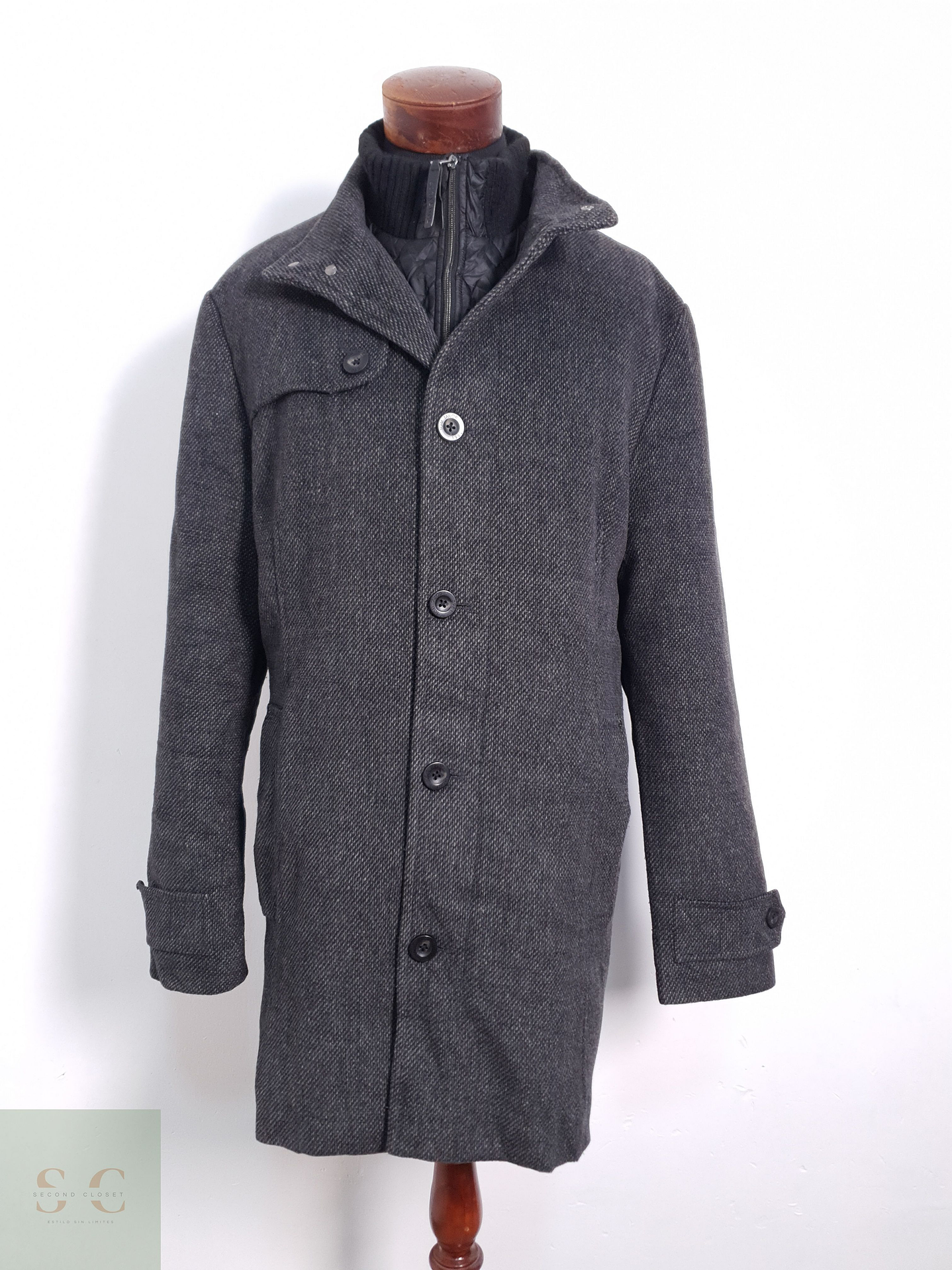 Abrigo Hombre Tom Tailor Plomo Talla XXL 1