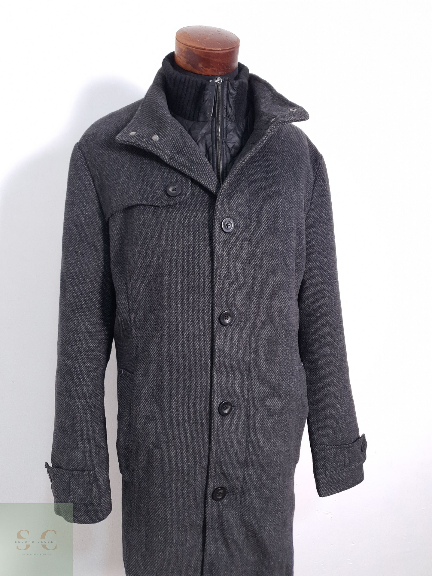 Abrigo Hombre Tom Tailor Plomo Talla XXL 2