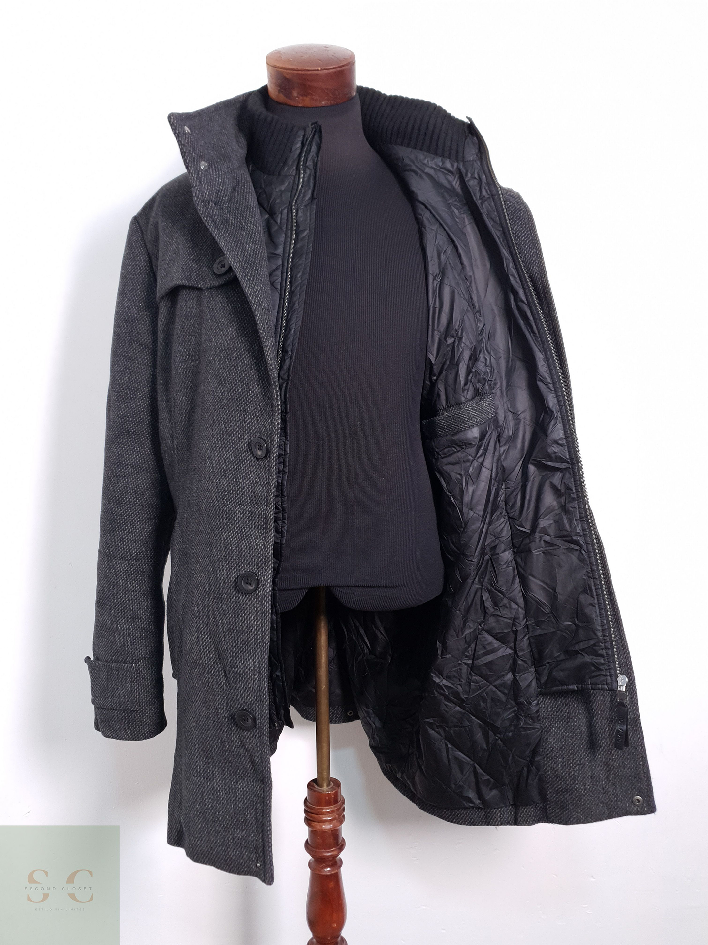 Abrigo Hombre Tom Tailor Plomo Talla XXL 6