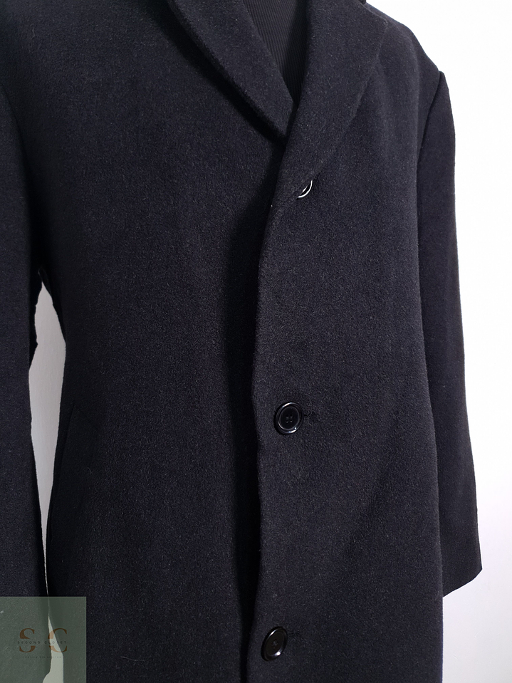 Abrigo Hombre Paolo Negrato 70% lana virgen y 10% cashmere Plomo Talla XL 2