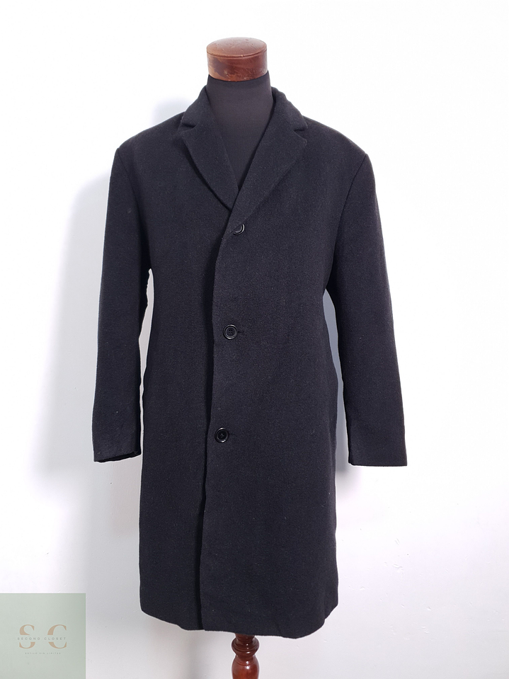 Abrigo Hombre Paolo Negrato 70% lana virgen y 10% cashmere Plomo Talla XL 1