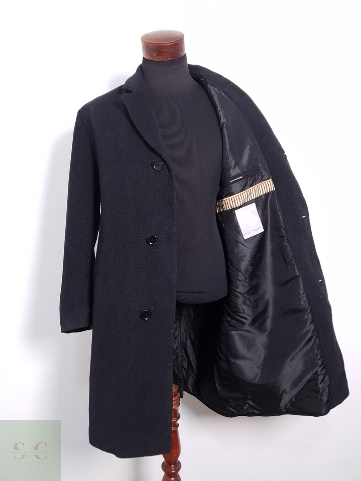 Abrigo Hombre Paolo Negrato 70% lana virgen y 10% cashmere Plomo Talla XL 3