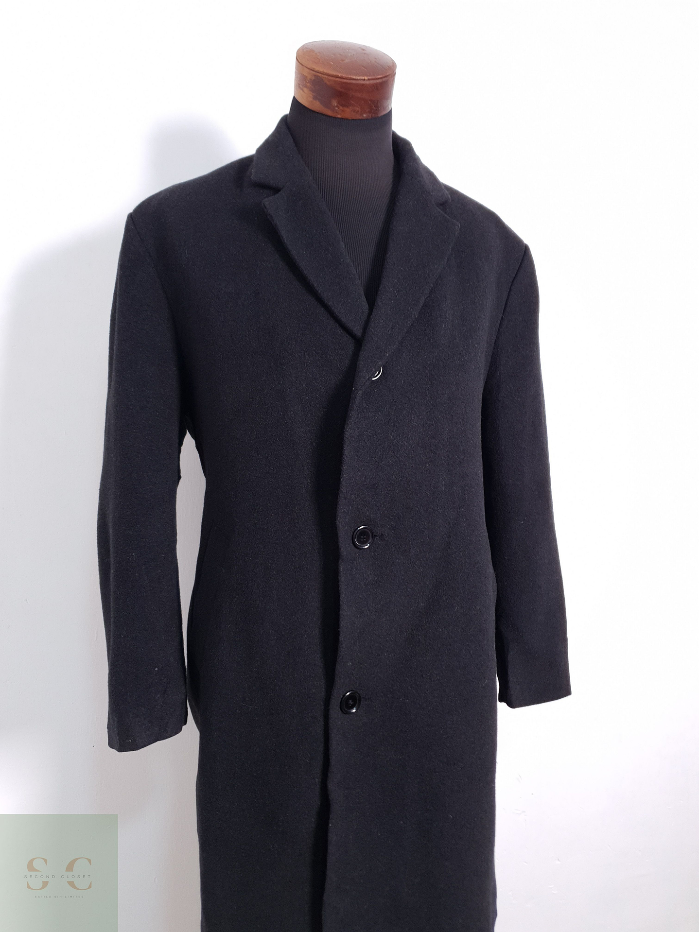 Abrigo Hombre Paolo Negrato 70% lana virgen y 10% cashmere Plomo Talla XL 4