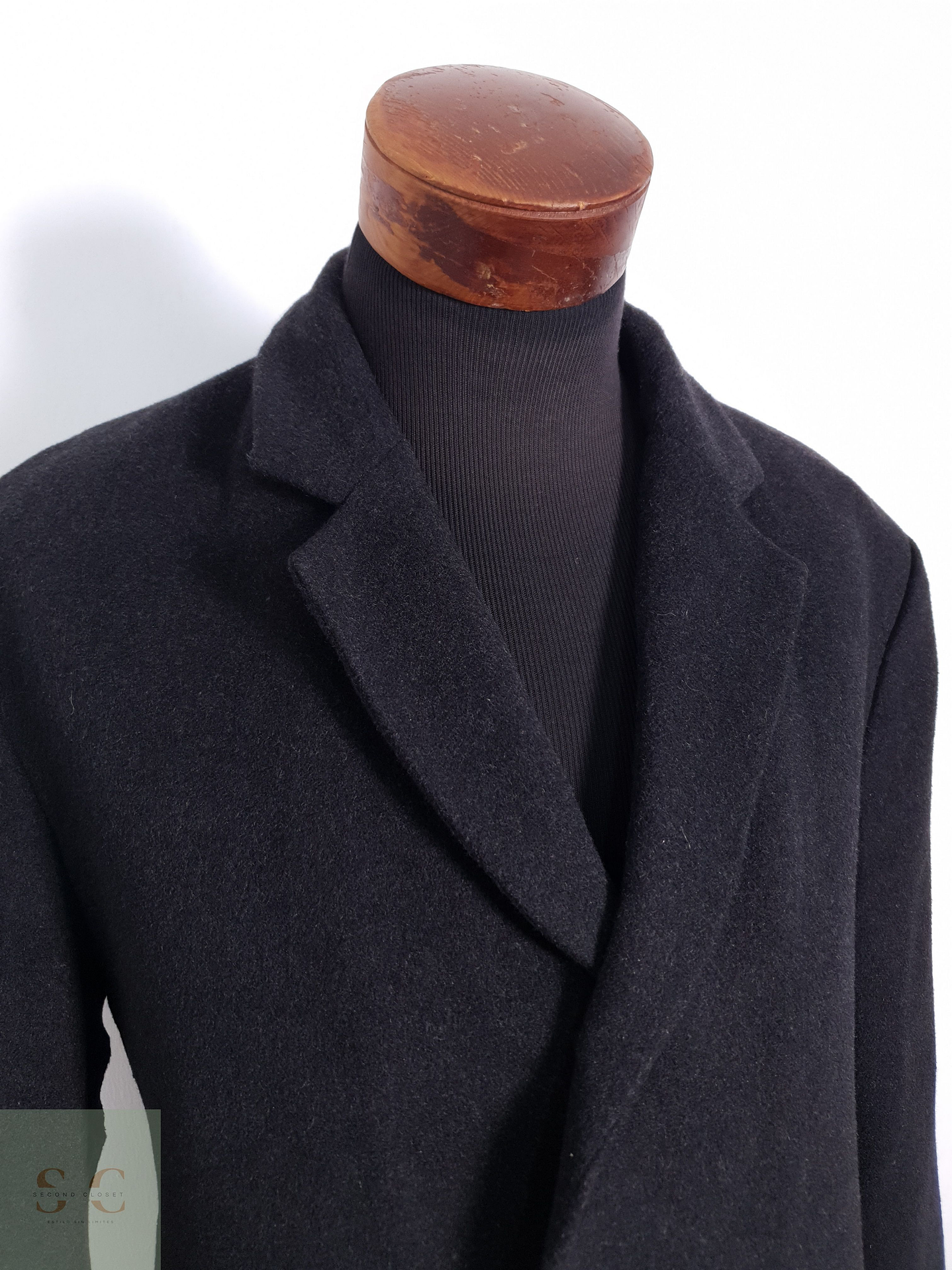 Abrigo Hombre Paolo Negrato 70% lana virgen y 10% cashmere Plomo Talla XL 5