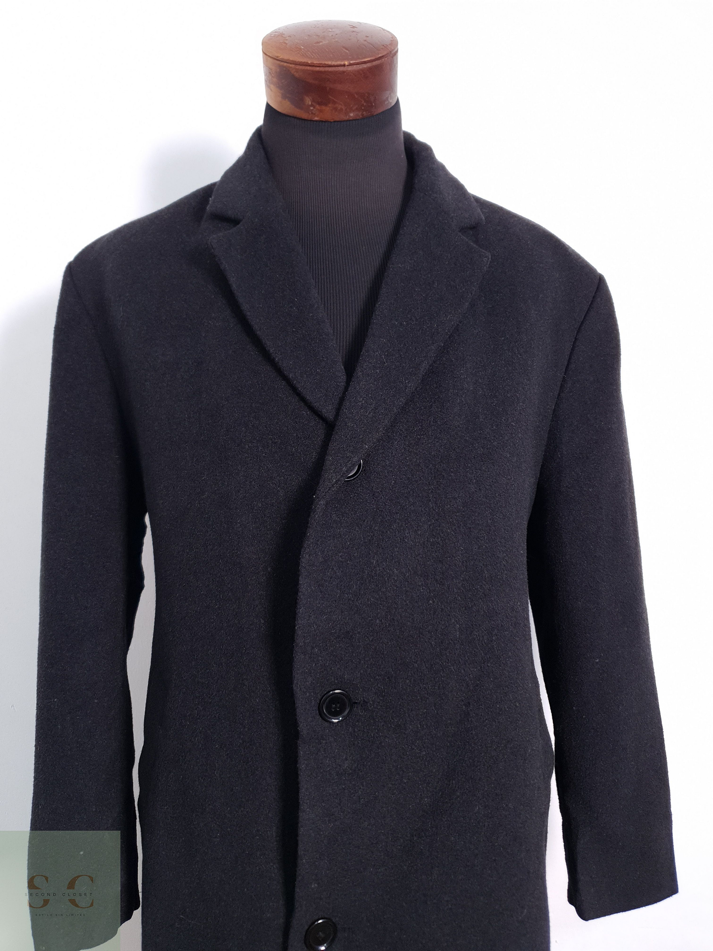 Abrigo Hombre Paolo Negrato 70% lana virgen y 10% cashmere Plomo Talla XL 7